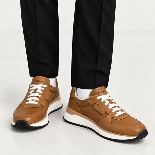 Sneakers Ferragamo- marron caramel