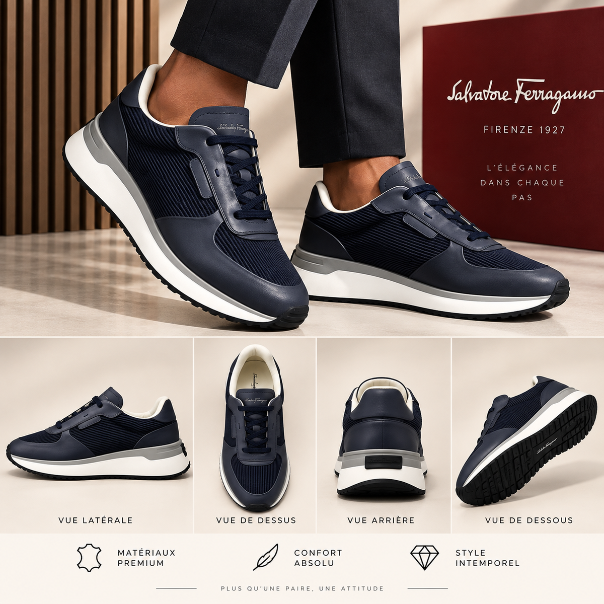 Sneakers Ferragamo- bleu marine