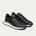Sneakers noires à semelle blanche, style Ferragamo
