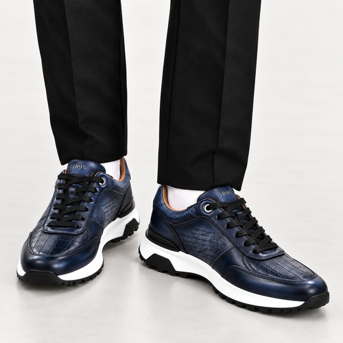 Sneakers Berluti- Bleu avec écriture