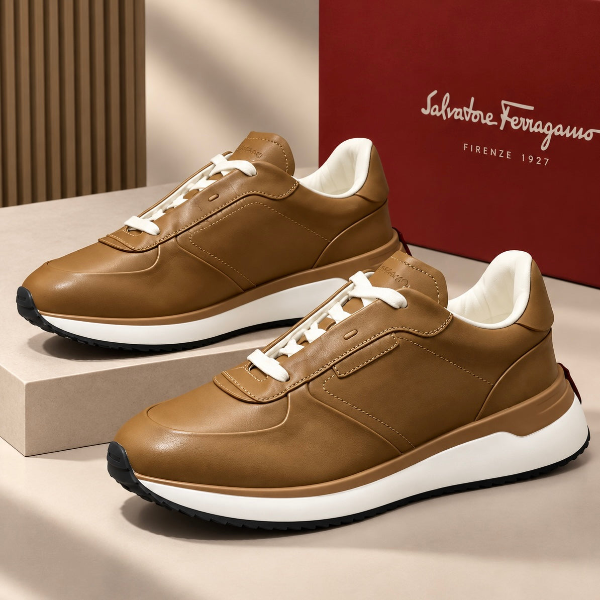 Sneakers Ferragamo- marron caramel