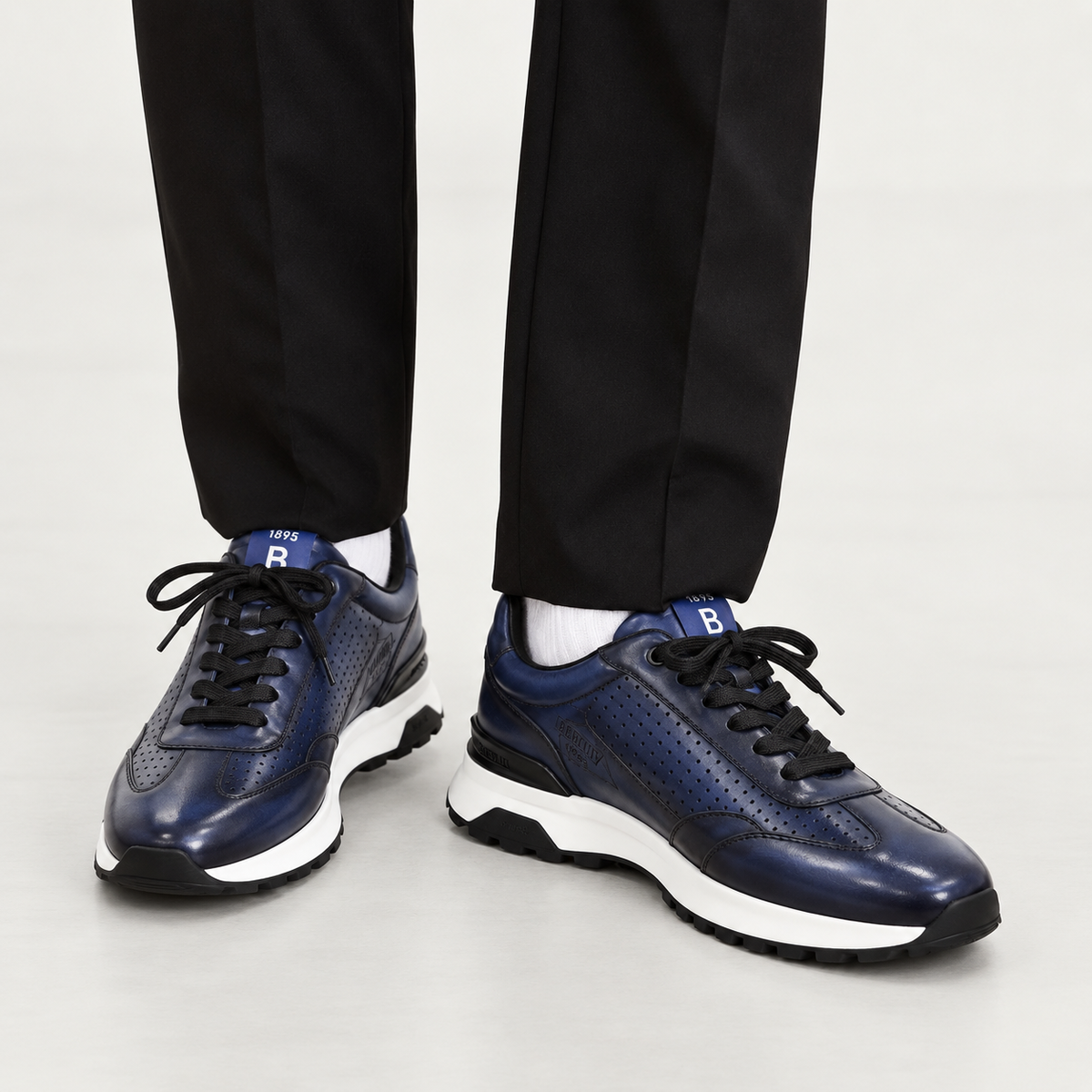 Sneakers Berluti- Bleu perforé
